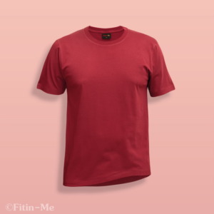 fitinme mens classic maroon supima cotton round neck tshirt