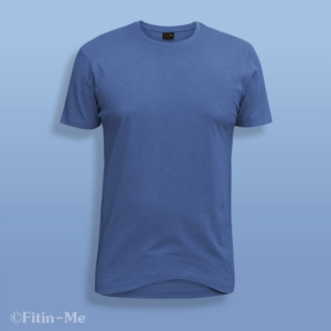 fitinme mens classic crew neck t shirt supima cotton bolt blue marl