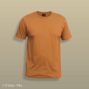 fitinme mens classic crew neck tshirt supima cotton caramel brown