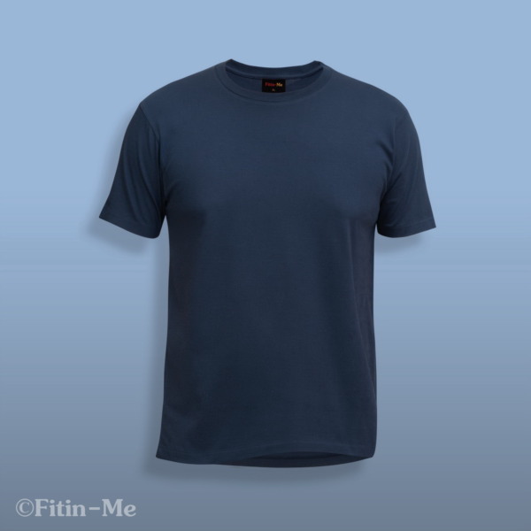 fitinme mens classic crew neck tshirt supima cotton midnight navy